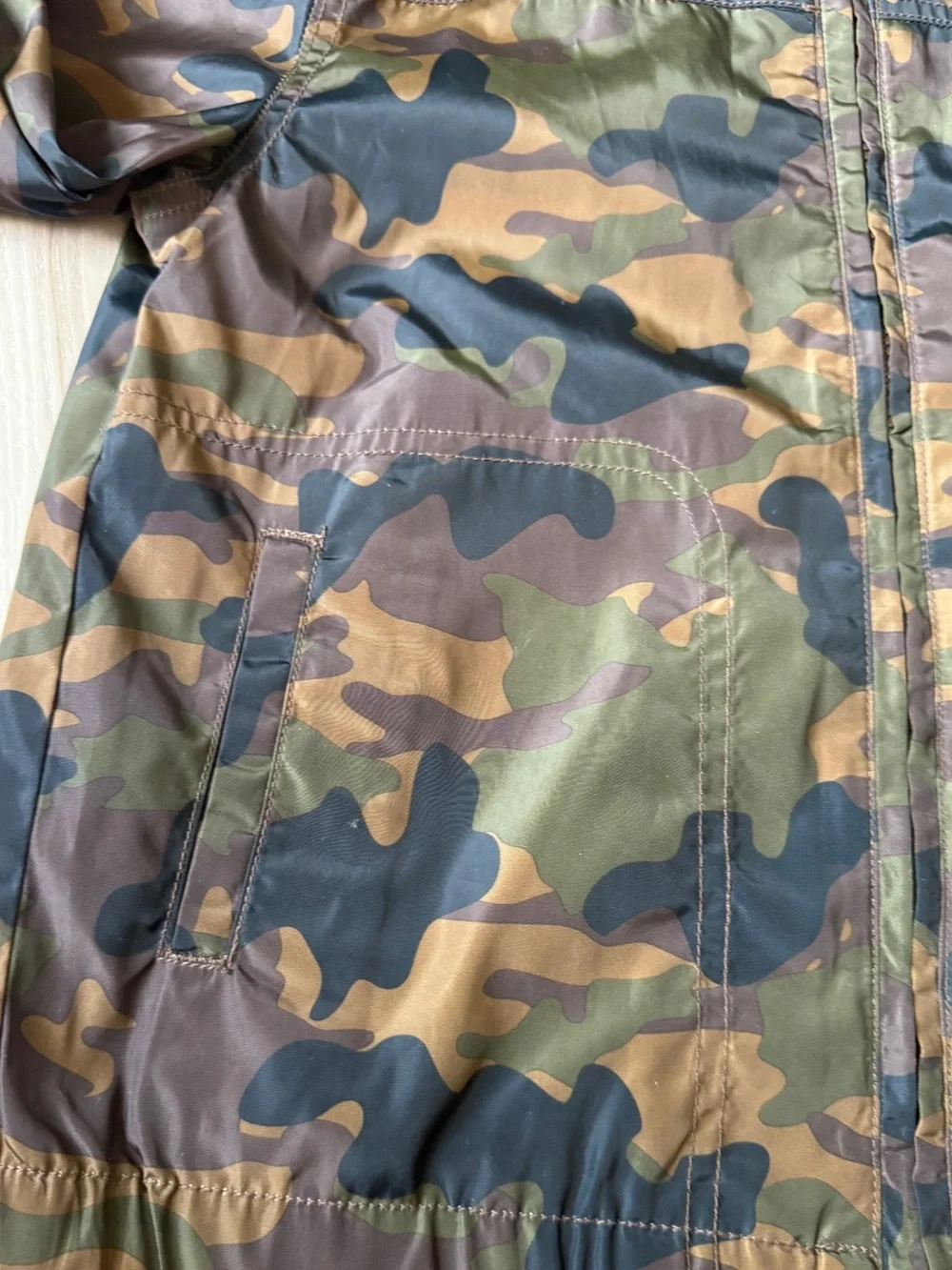 Gymboree Kids Lined Camo Raincoat size 5 - 6